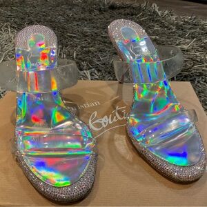 Christian Louboutin's 'Just Strass' sandals size 38.5